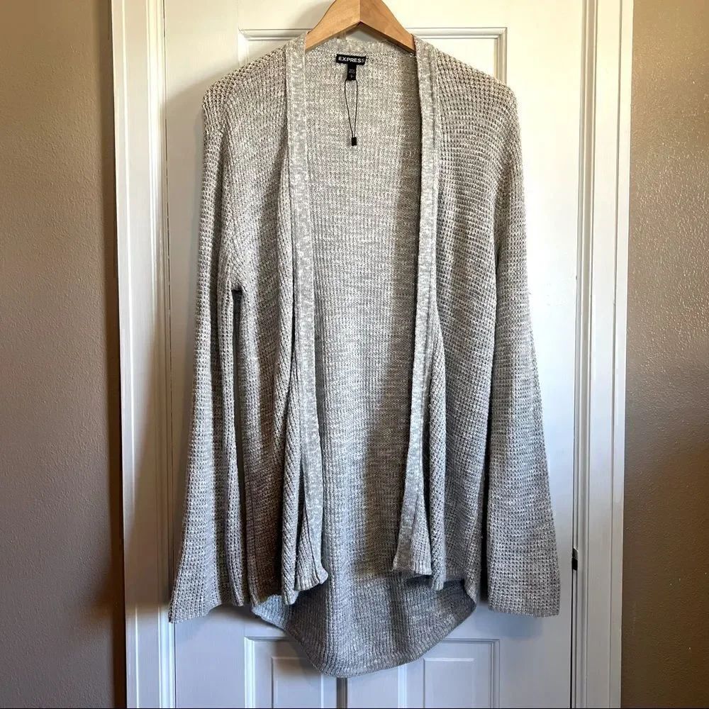 Grey knit Express cardigan NWOT
